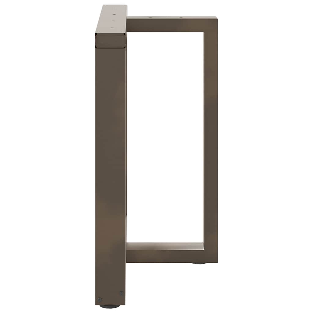 Couchtischbeine T-Form 2 Stk. Schwarz 30x25x(30-31) cm Stahl
