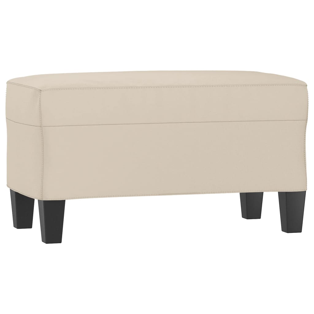 Sitzbank Hellgrau 70x35x41 cm Mikrofasergewebe
