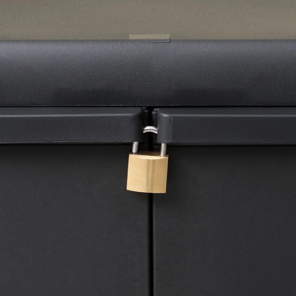 Gartenschrank mit 4 Böden Schwarz