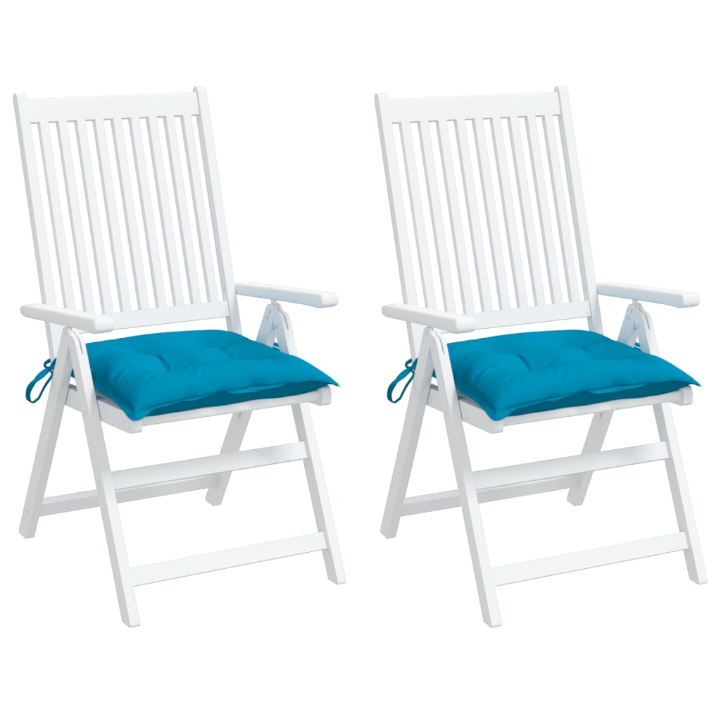 Stuhlkissen 4 Stk. Hellblau 40x40x7 cm Oxford-Gewebe