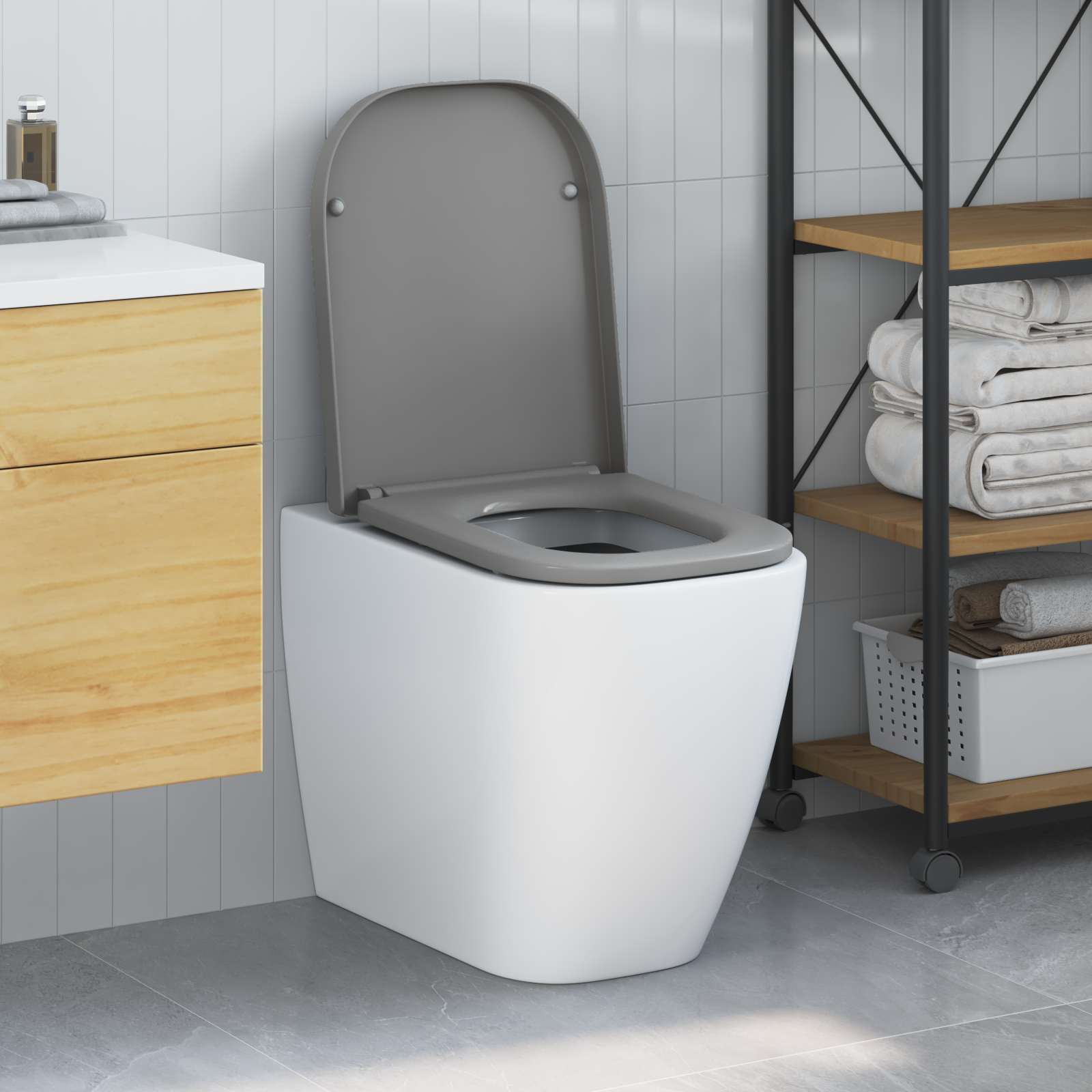 Toilettensitz Anthrazit 47,5 x 35 x 3,6 cm Duroplast