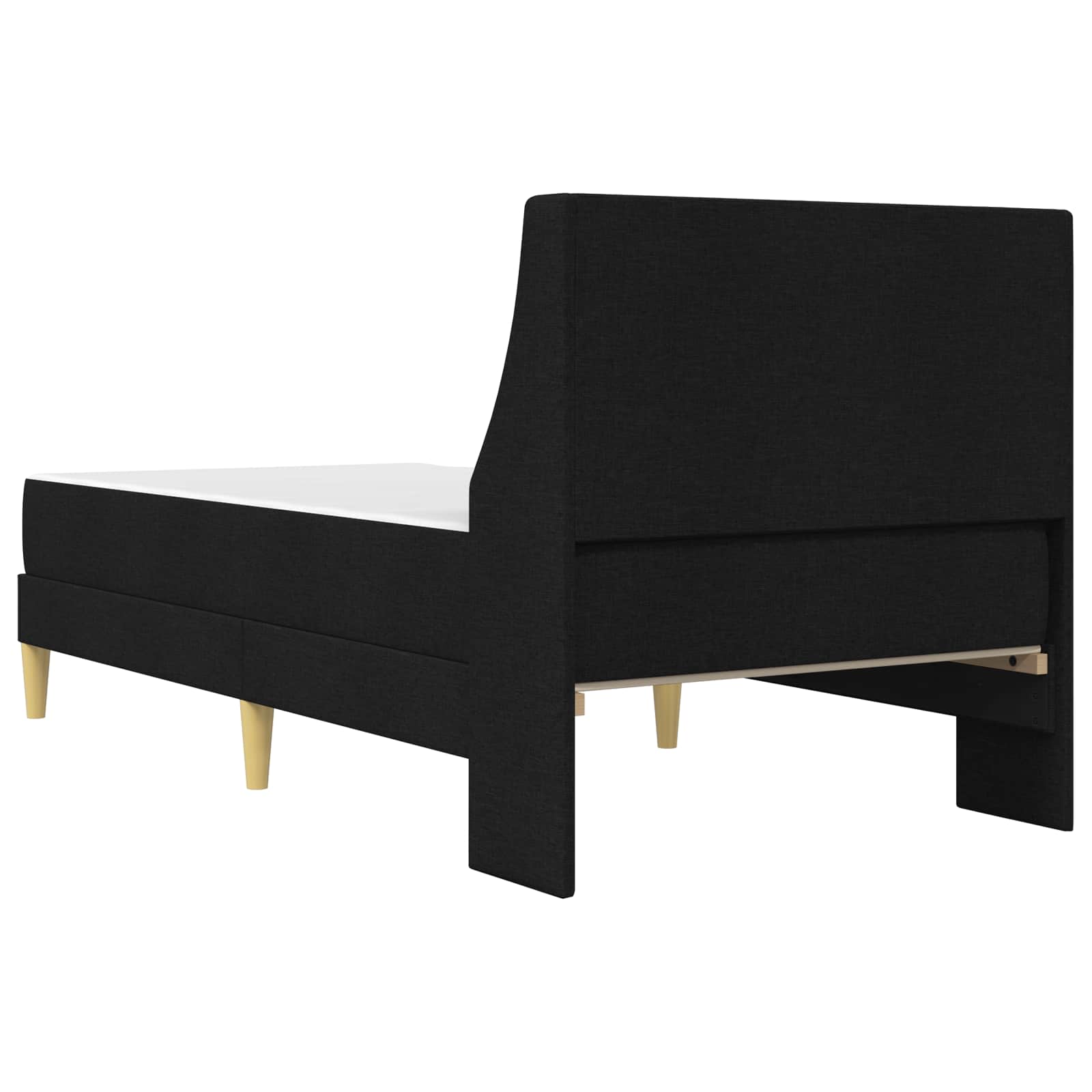 Bettgestell mit Matratze Hellgrau 80x 200 cm Polyester