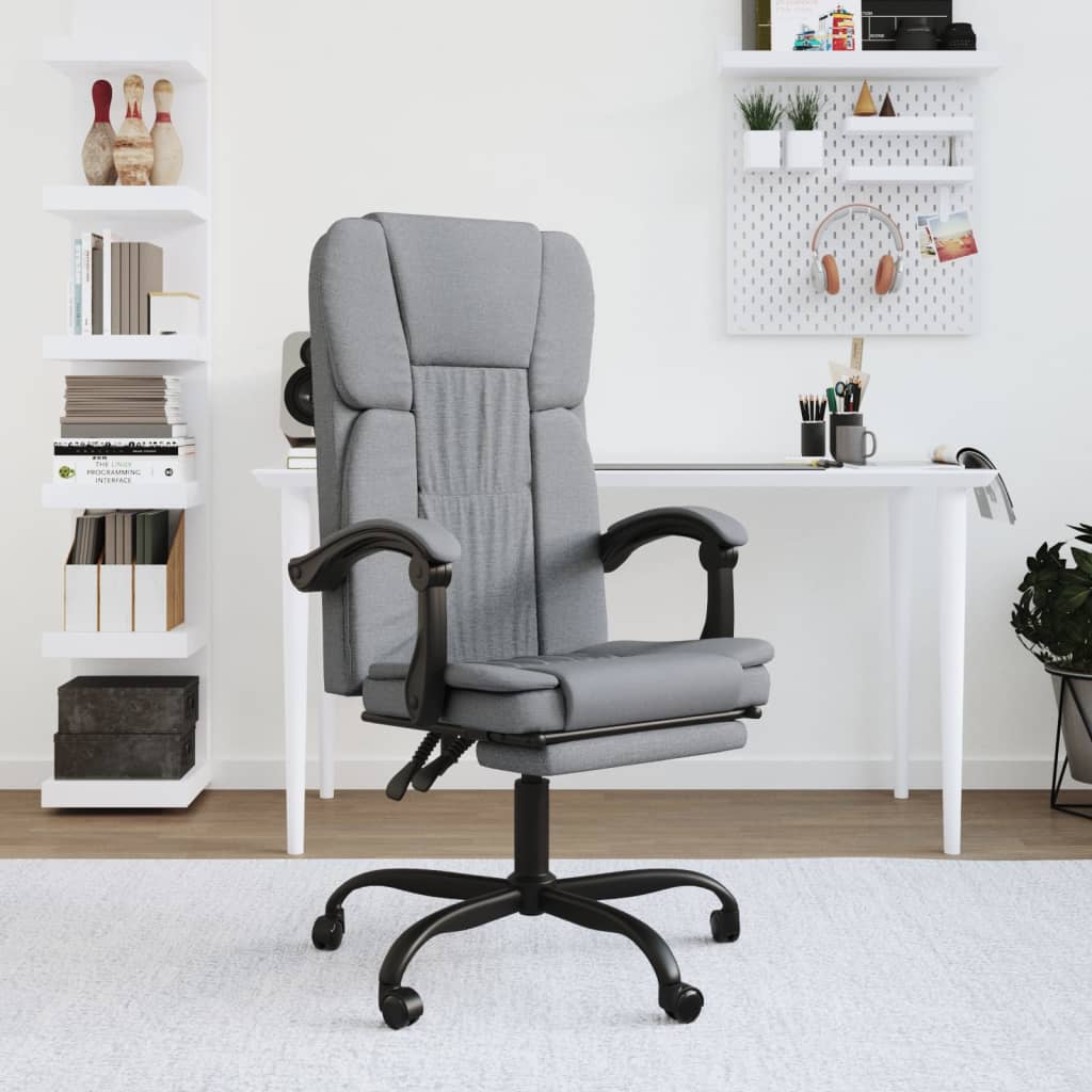 Bürostuhl mit Liegefunktion Taupe Stoff