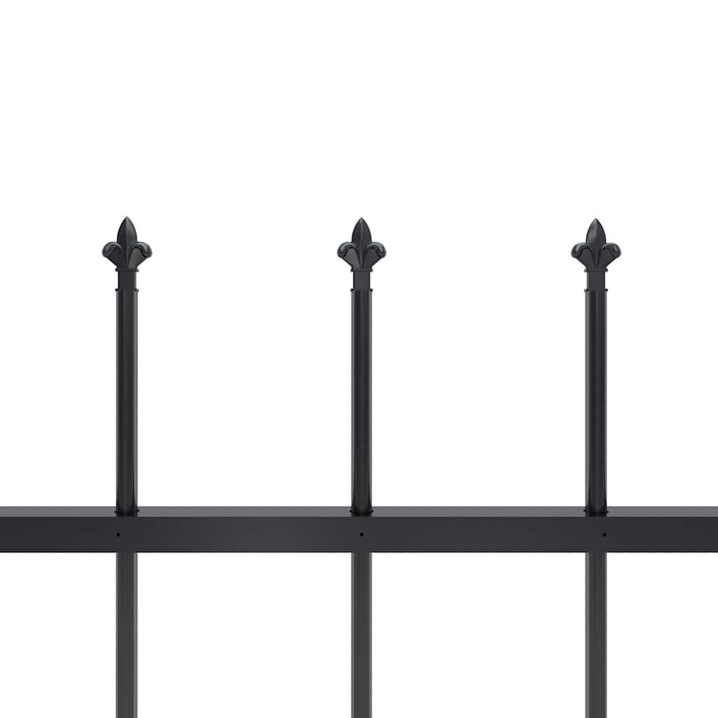 Gartenzaun Woerden mit Speerspitze Stahl 181 x 60 cm Schwarz