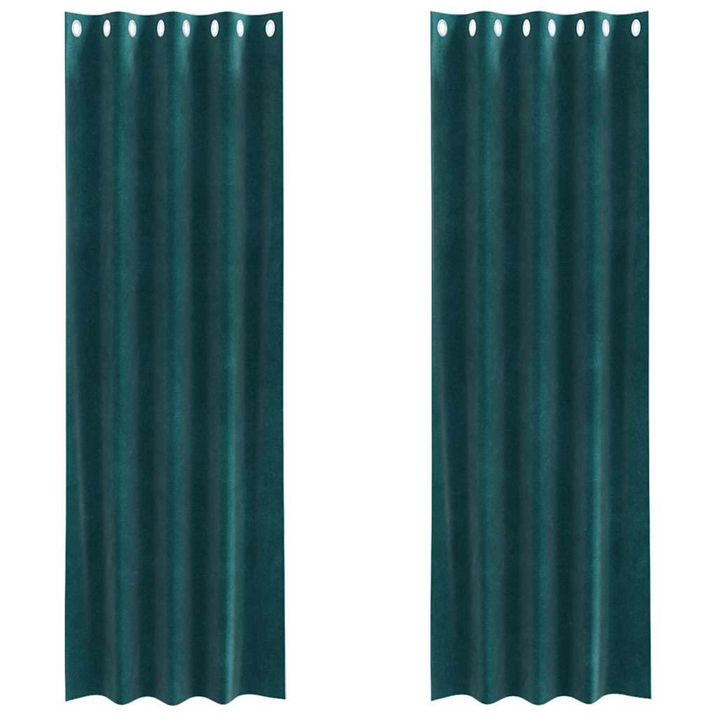 Verdunkelungsvorhänge 2 pcs Schwarz 140 x 140 cm Samt