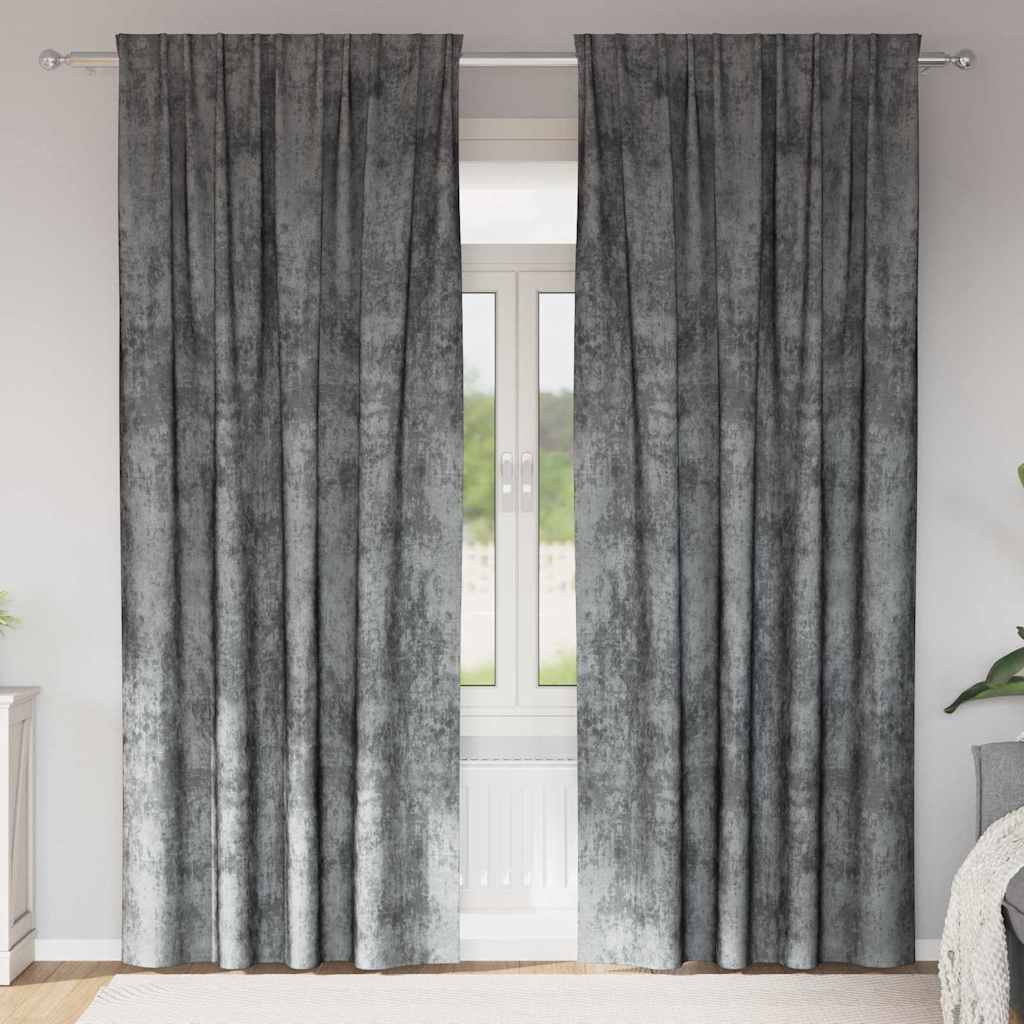 Samtvorhänge mit Vorhängen 2 pcs Weinrot 140 x 140 cm Samt