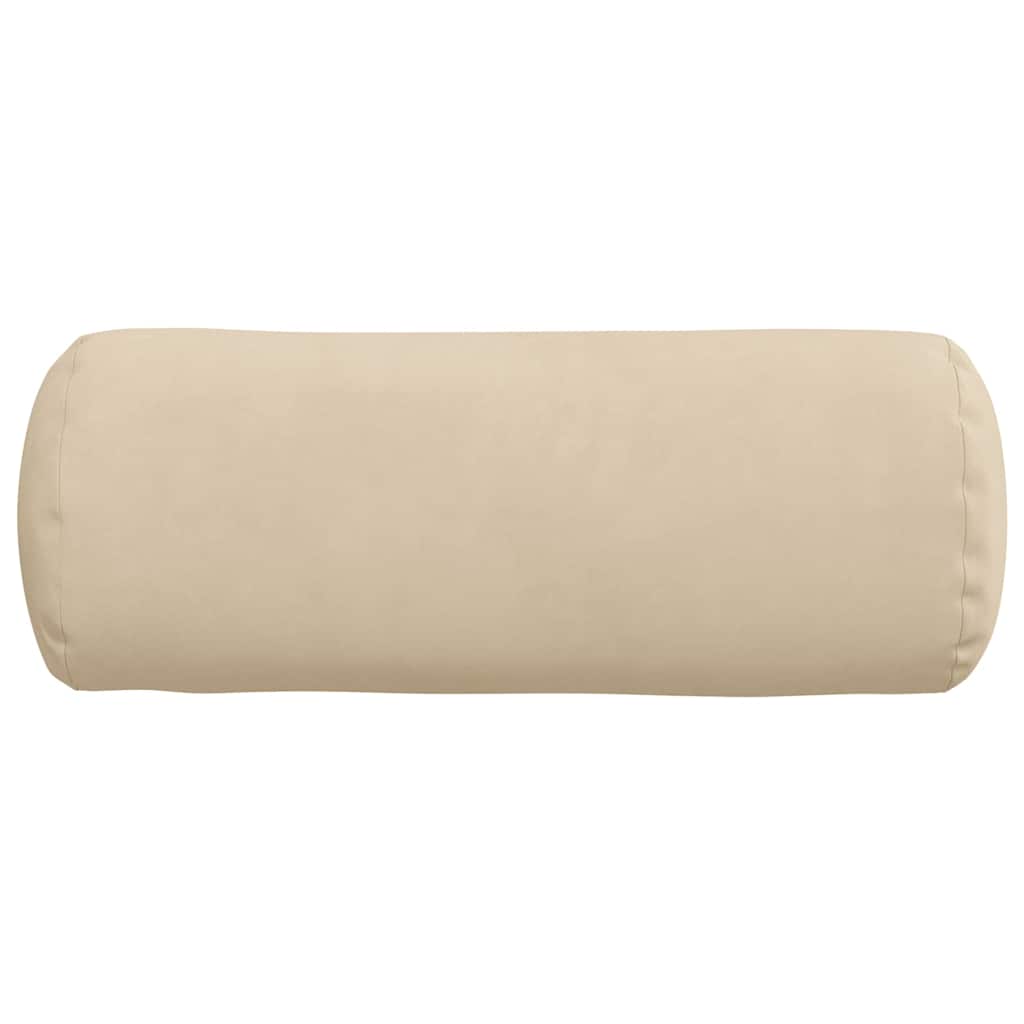Bolsterkissen 2 Stück Taupe Ø 15 x 40 cm Mikrofaserstoff