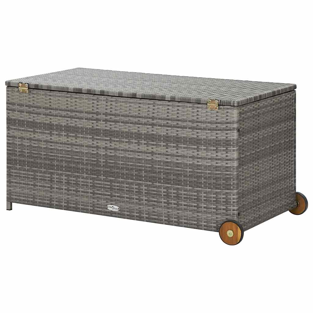 Garten-Auflagenbox Schwarz 120x65x61 cm Poly Rattan
