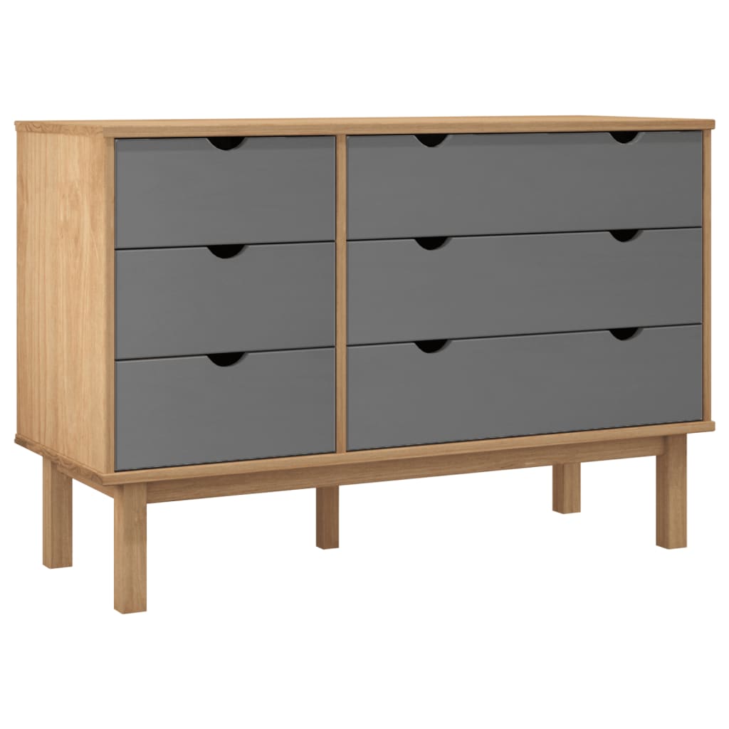 Schubladenschrank OTTA 111x43x73,5 cm Massivholz Kiefer
