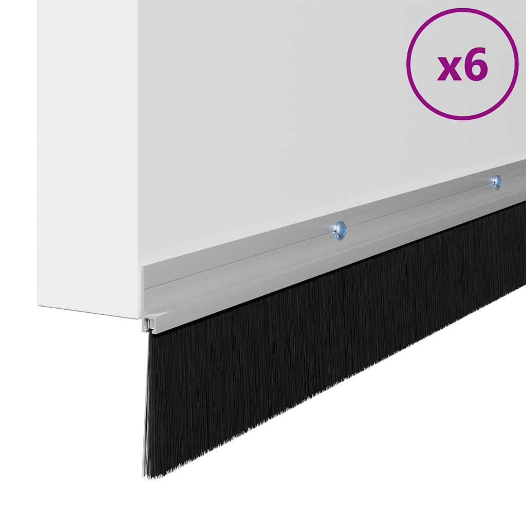 Aufsteck Türbürstendichtungen 2 pcs Braun 100 cm