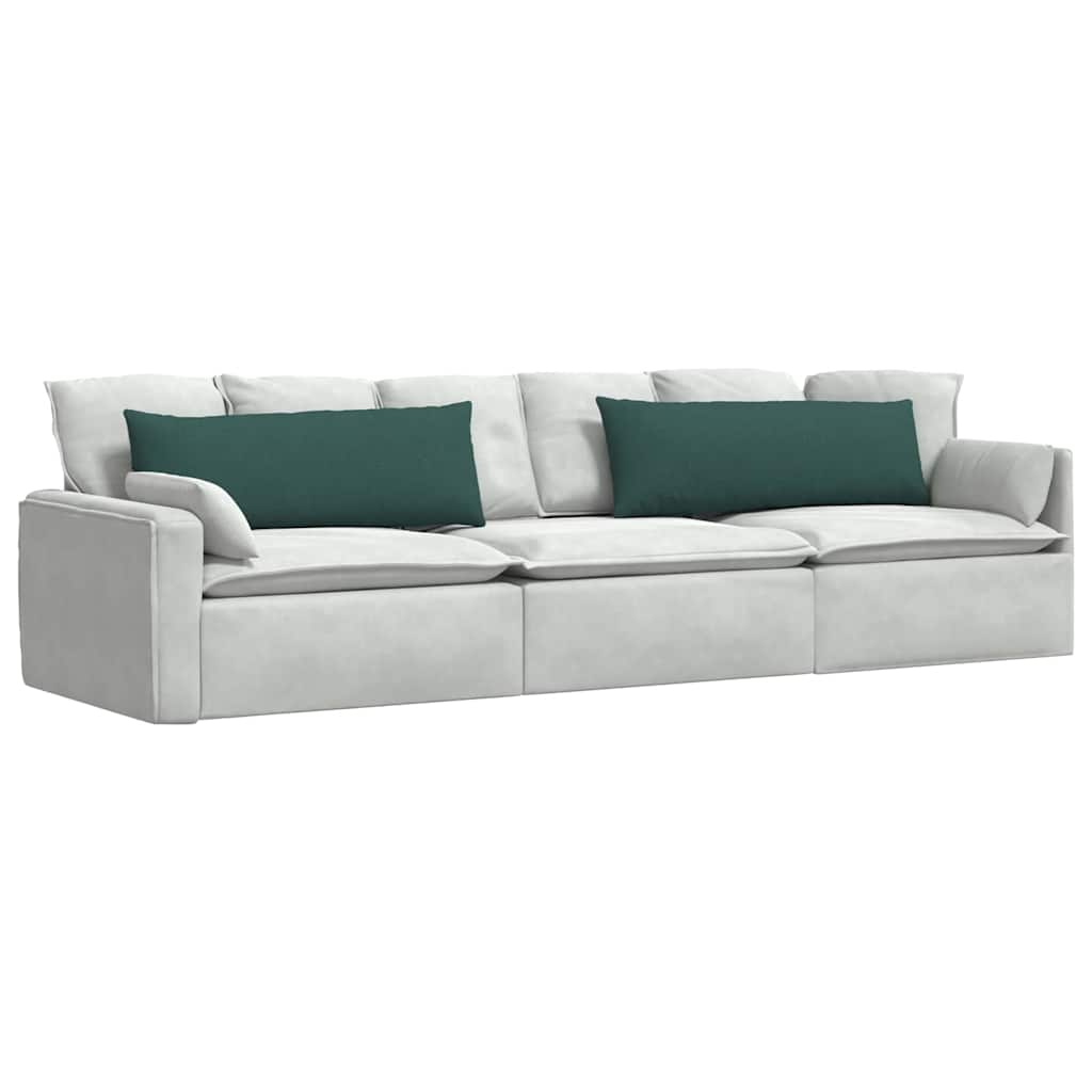 Sofakissen 2 pcs Hellgrau 50 x 30 cm Stoff