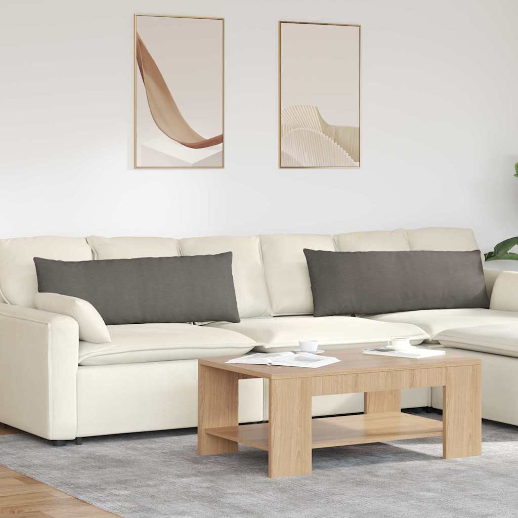 Sofakissen 2 Stück Hellgrau 50 x 30 cm Cordstoff