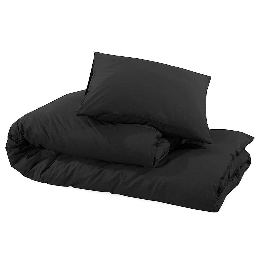 Bettwäsche-Set Anthrazit 140x200 cm Leichte Mikrofaser