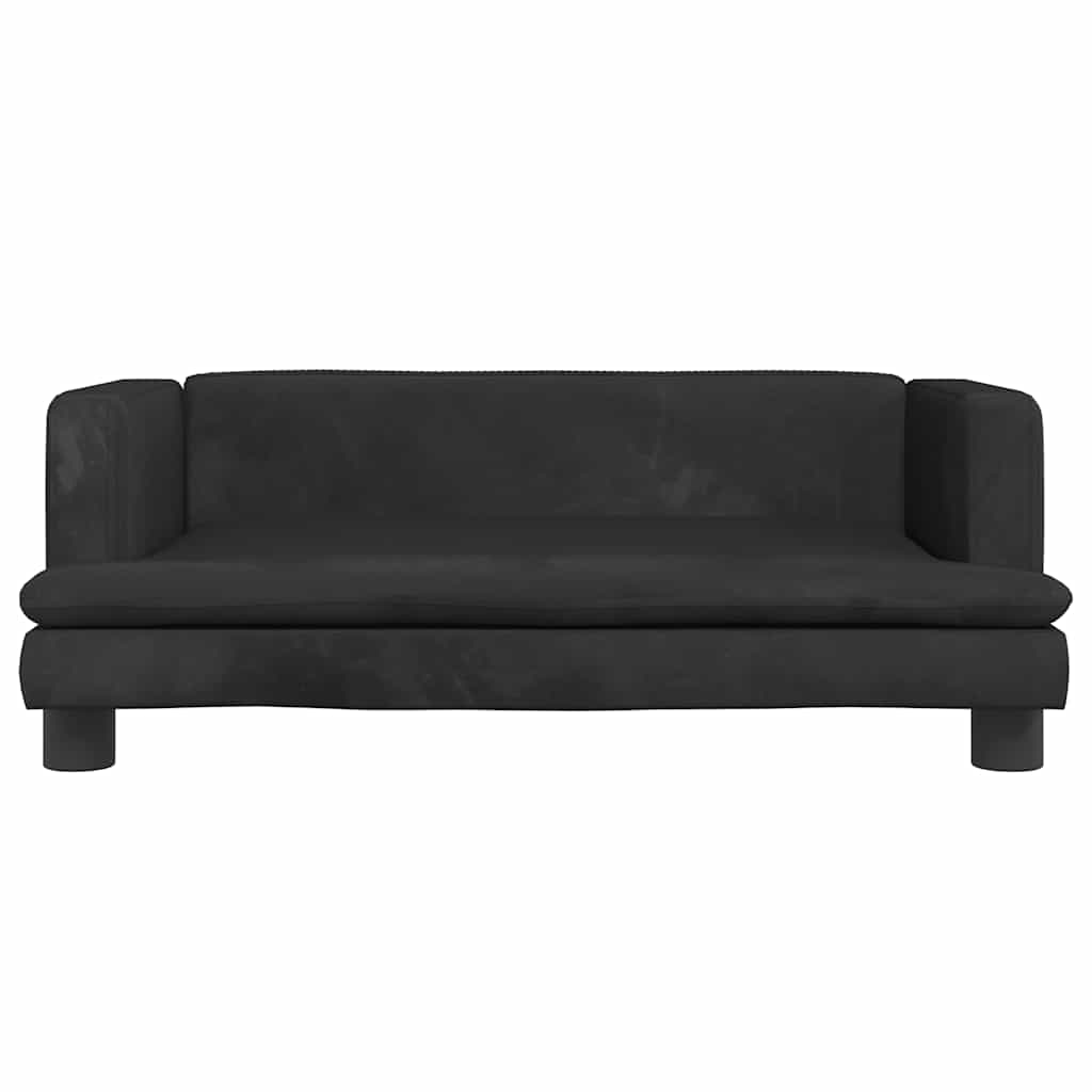 Kindersofa Blau 80x45x30 cm Samt