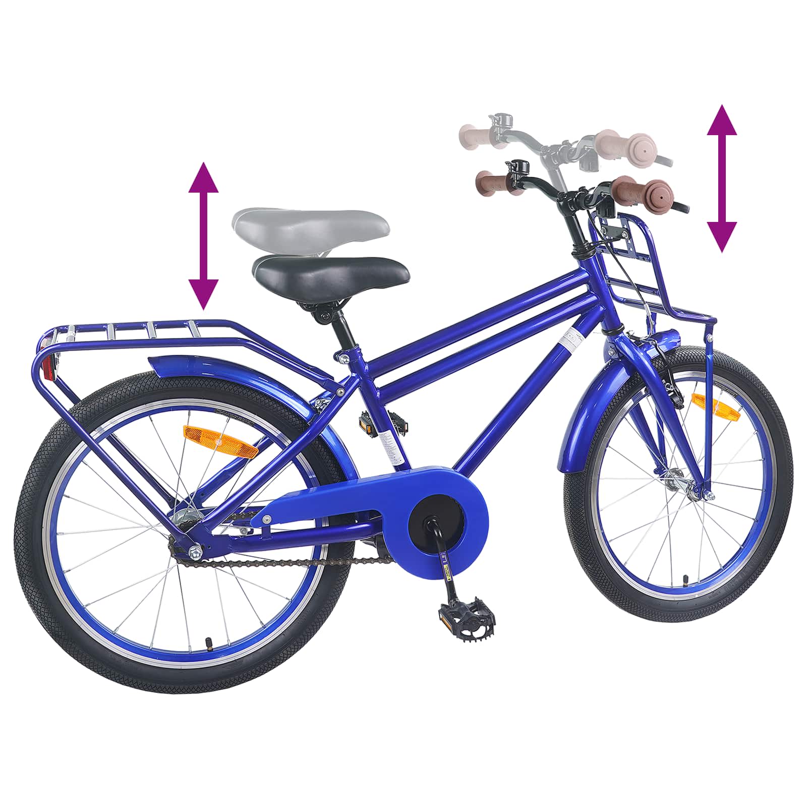 Kinderfahrrad 12 Zoll für 2-4 Jahre alt Schwarz