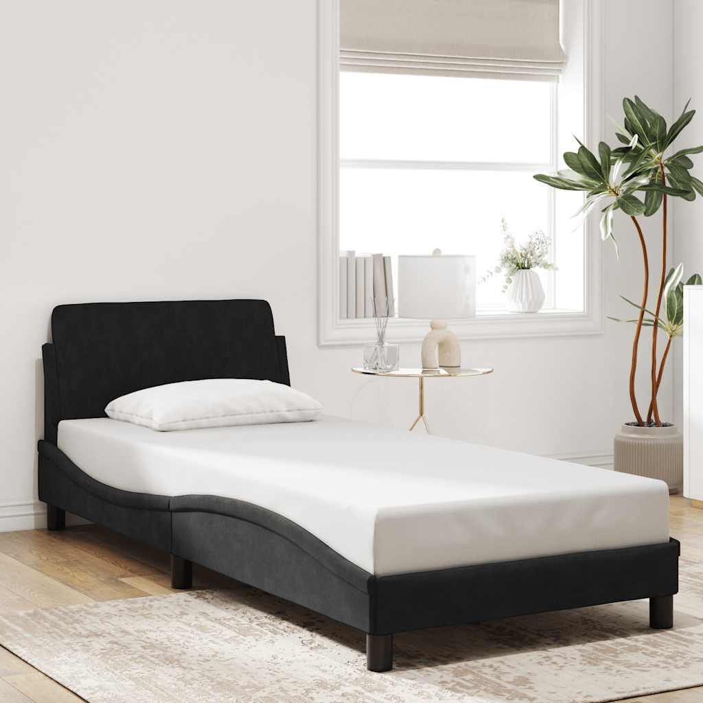 Bettgestell "Dover" Hellgrau 80x200 cm Samt