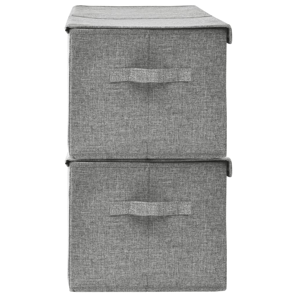 Aufbewahrungsbox Stoff 50x30x25 cm Anthrazit
