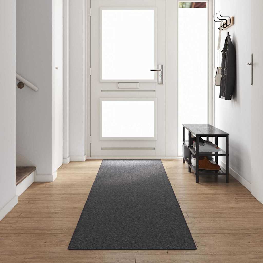 Teppichläufer Anthrazit 80 x 500 cm 100% Polypropylen