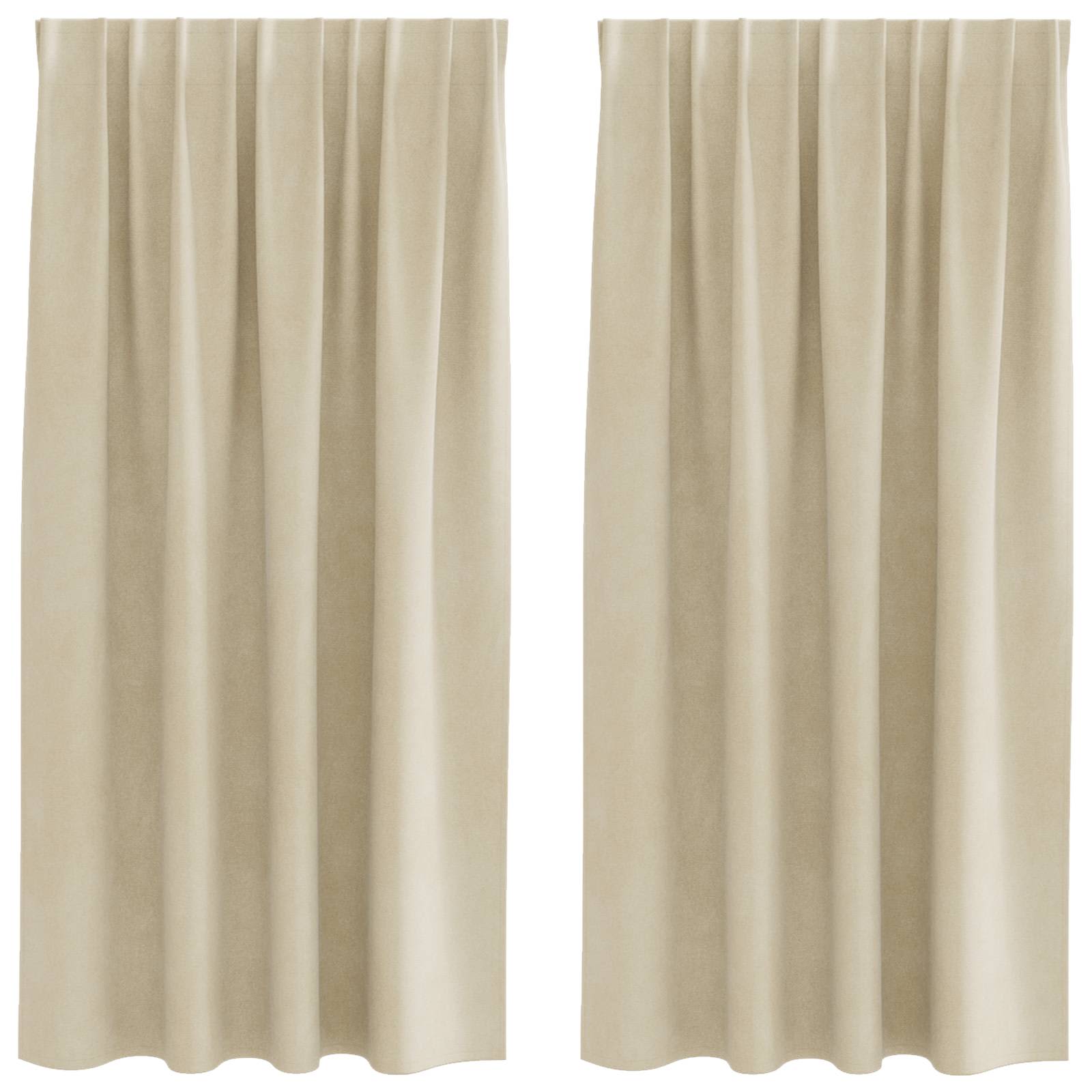 Verdunkelungsvorhänge 2 pcs Schwarz 140 x 140 cm Samt