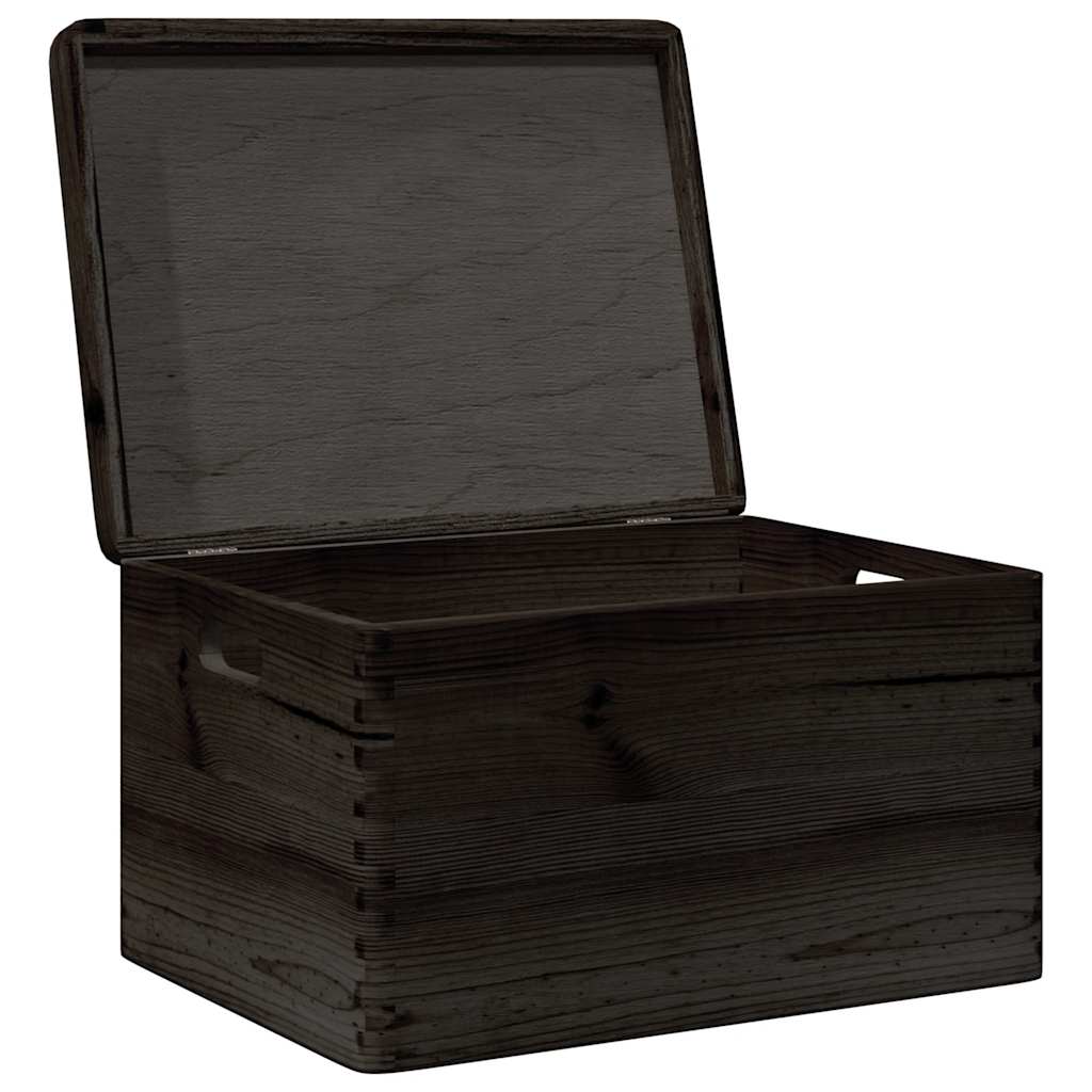 Holzkiste mit Deckel 40x30x13 cm Massivholz Kiefer