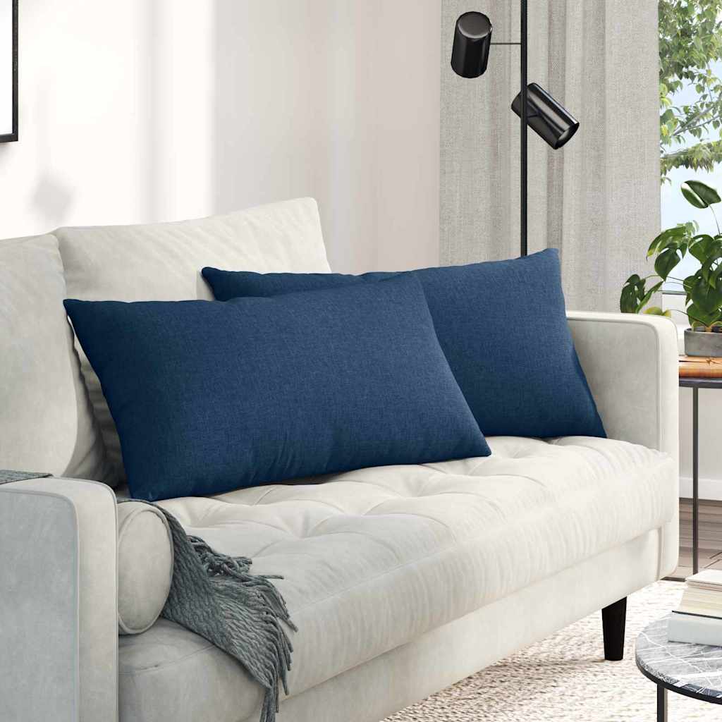 Sofakissen 2 pcs Hellgrau 50 x 30 cm Stoff