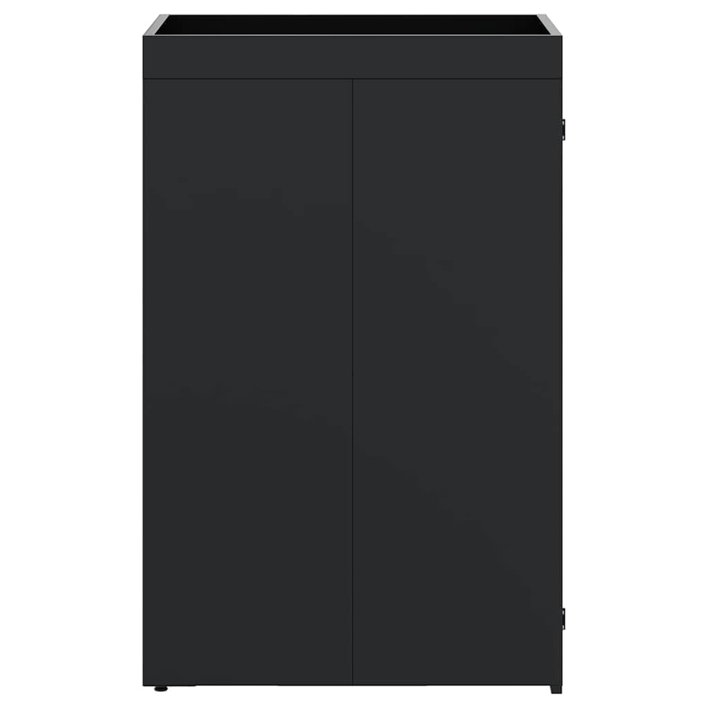 Mülltonnenbox für 2 Tonnen Schwarz 138x79x117 cm Stahl