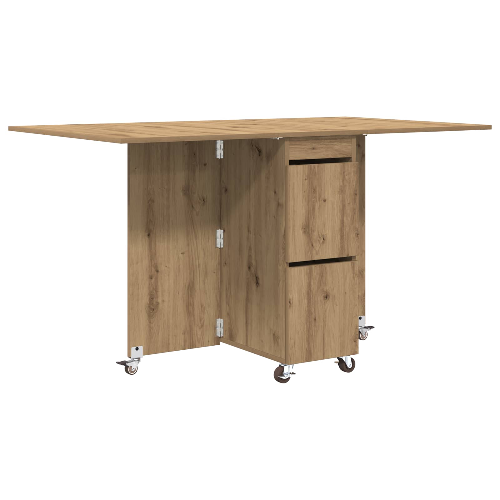 Esstisch 2 pcs 140 x 80 x 77 cm Holzwerkstoff Weiß Rechtwinklig