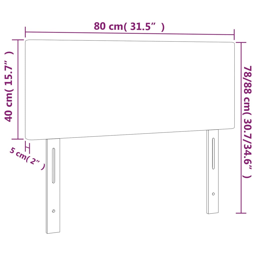 Kopfteil Hellgrau 80x5x118/128 cm Stoff