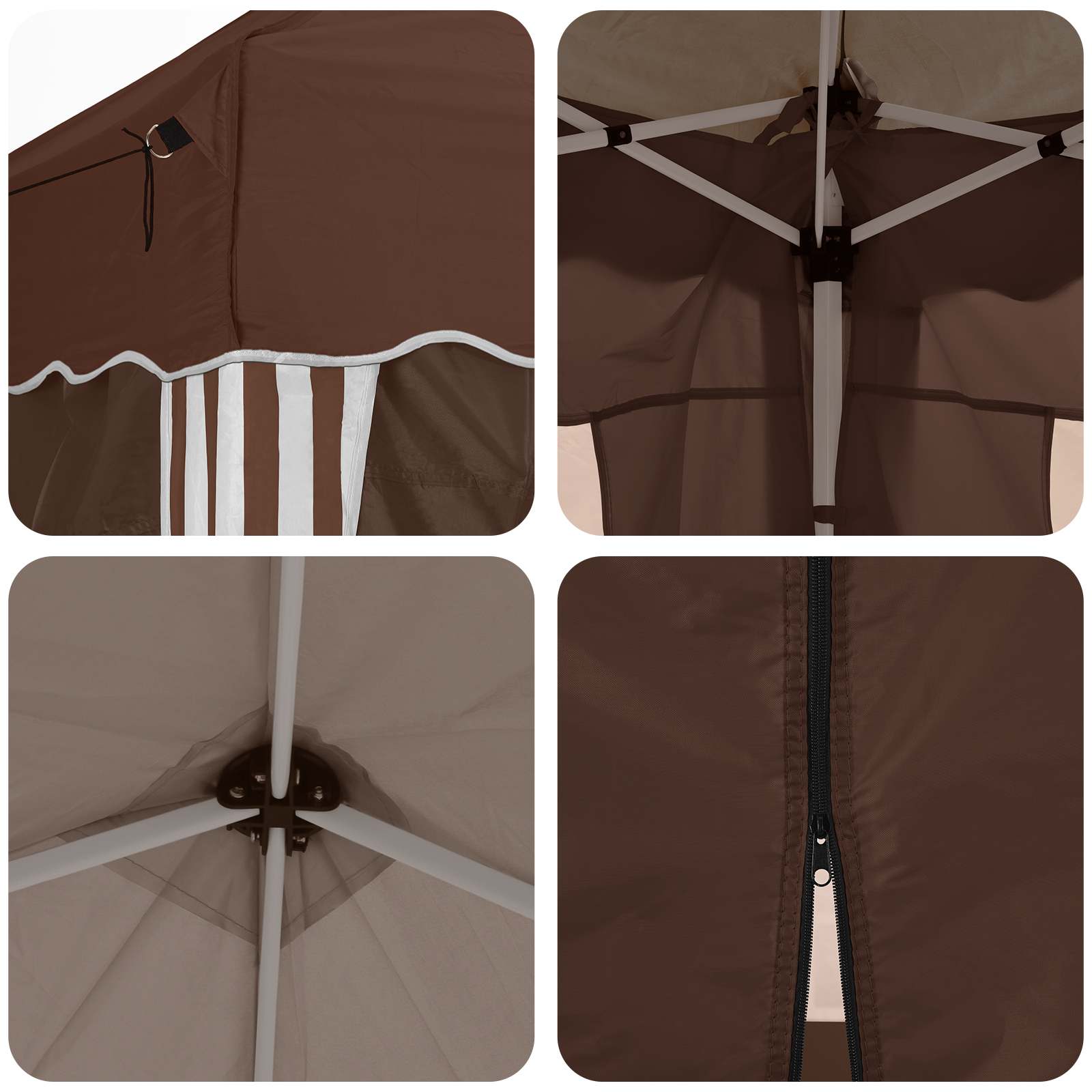 Pop-up Partyzelt 575 x 290 x 245 cm Creme
