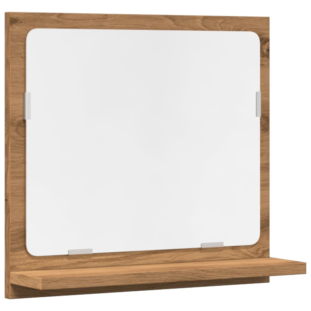 Badspiegel Weiß 40x10,5x37 cm Holzwerkstoff