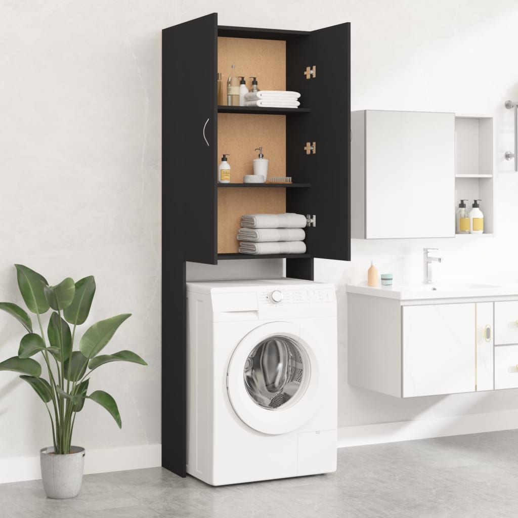 Waschmaschinenschrank Weiß 64x25,5x190 cm