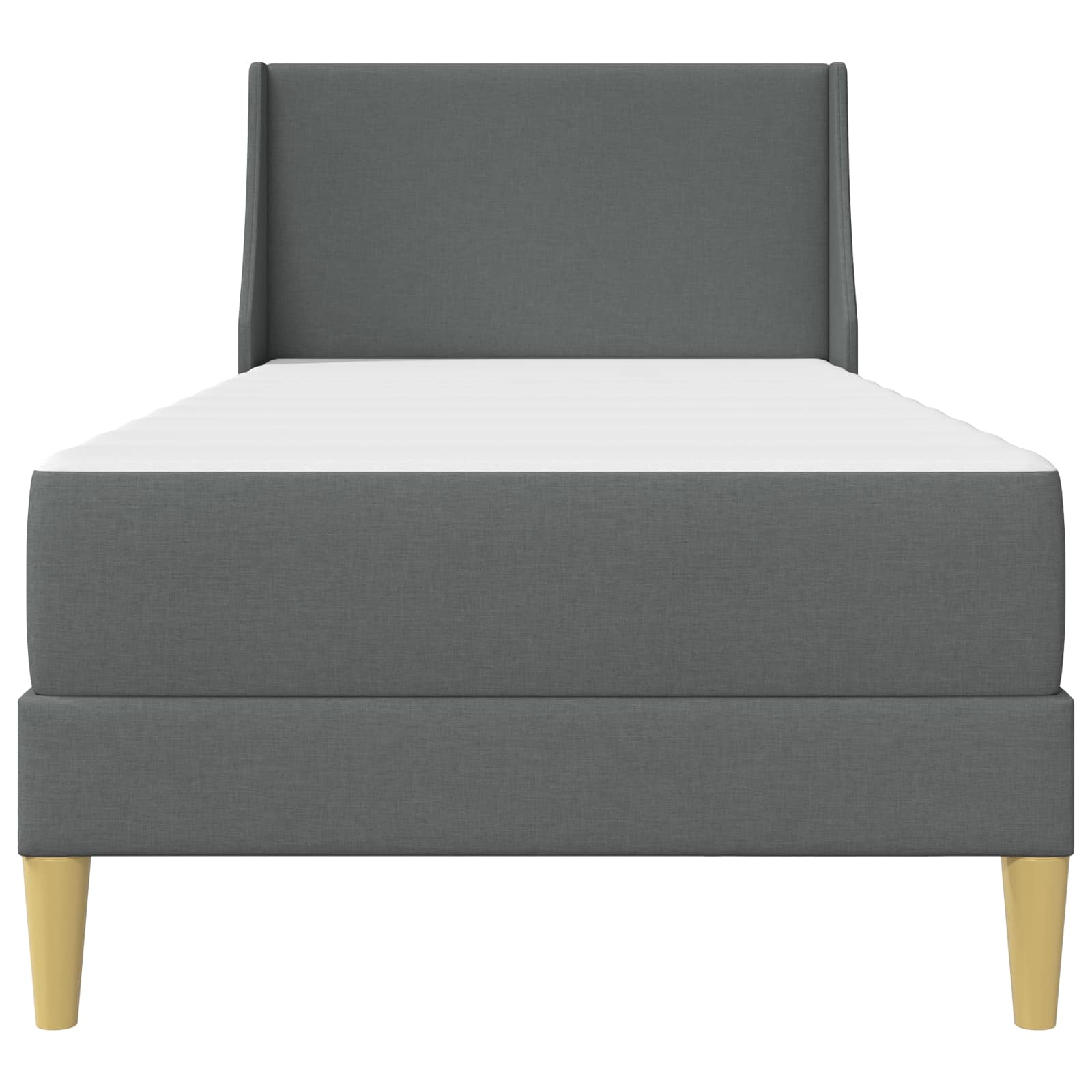 Bettgestell mit Matratze Hellgrau 80x 200 cm Polyester