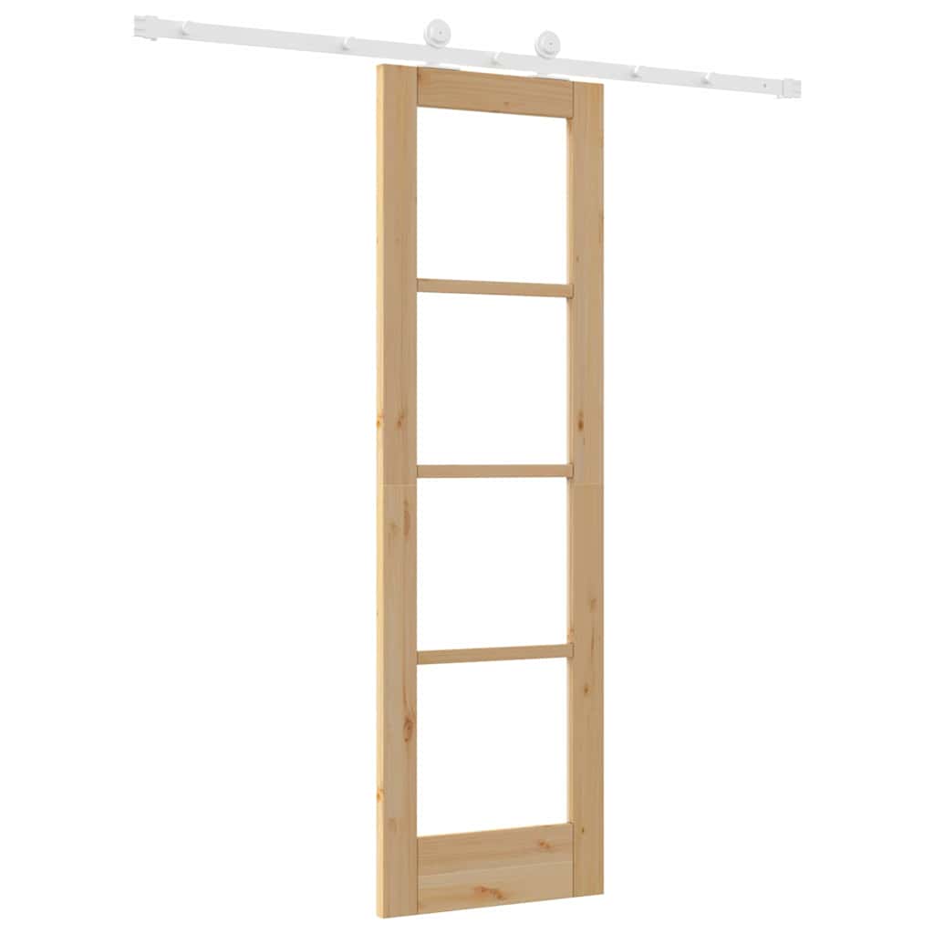 Schiebetür ORKDAL Natürlich und Schwarz 61 x 198,5 cm