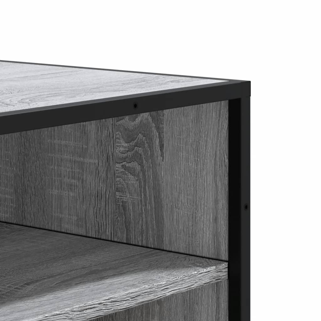 Schuhschrank Schwarz 75x38x97,5 cm Holzwerkstoff Metall