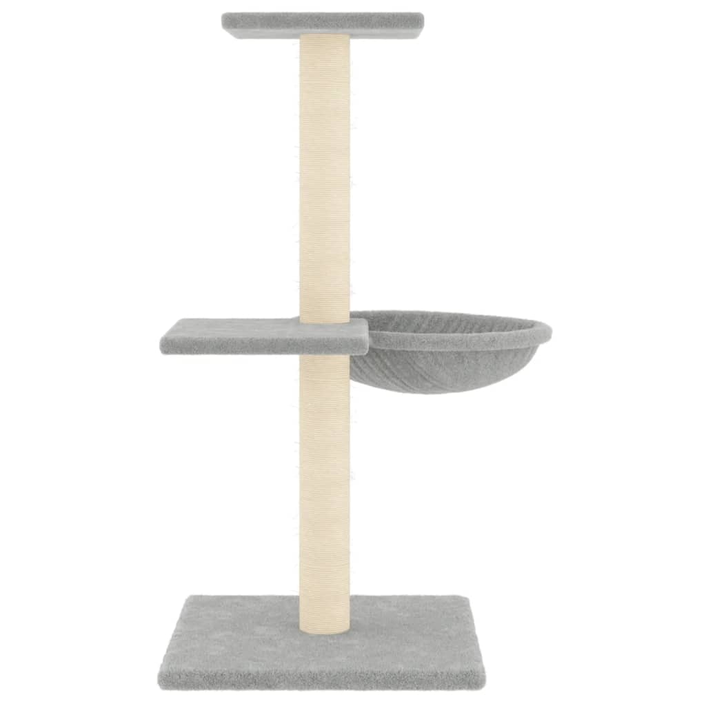 Kratzbaum mit Sisal-Kratzsäulen Creme 72 cm