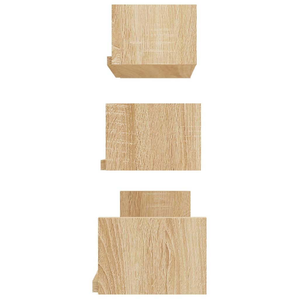 Wandregal 3 Stk. Weiß Holzwerkstoff