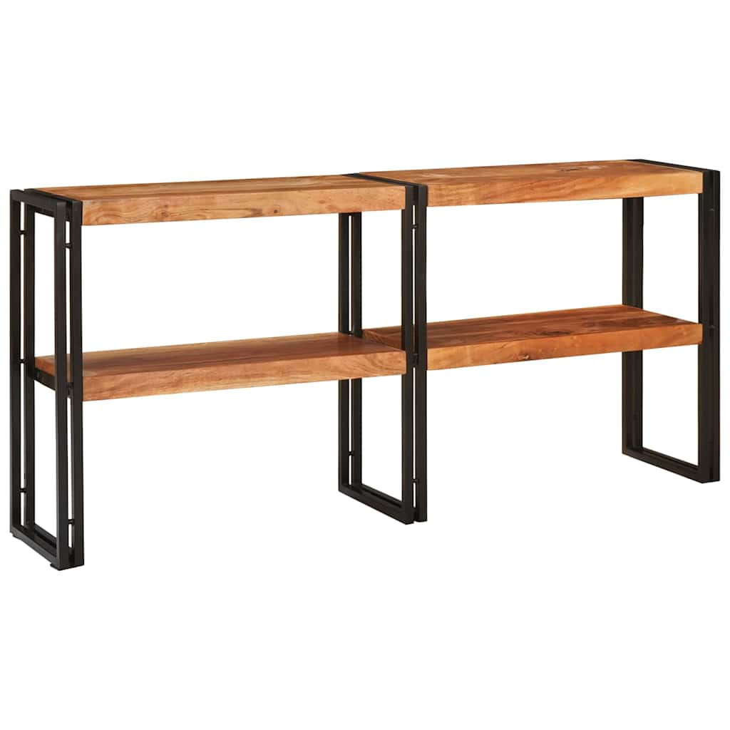 Konsolentisch mit Regal Braun 160 x 33 x 75 cm Massivholz Mango