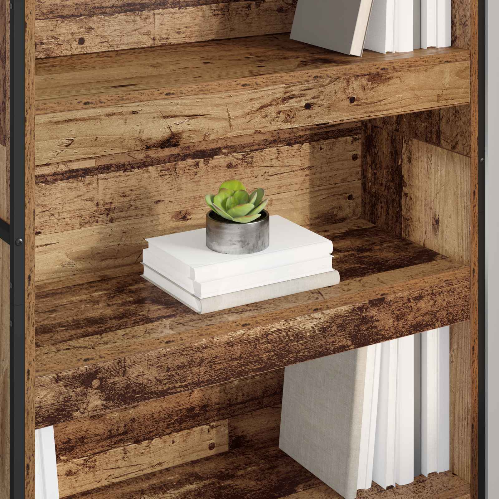 Bücherregal 2 pcs Schwarz Eichen-Optik 60 x 30 x 189,5 cm