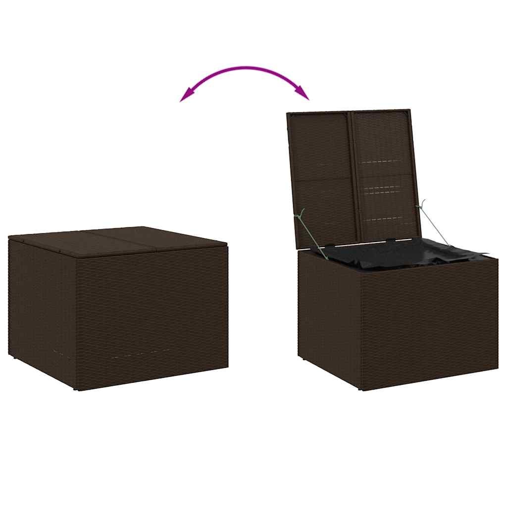 Gartentruhe Schwarz 283L Poly Rattan