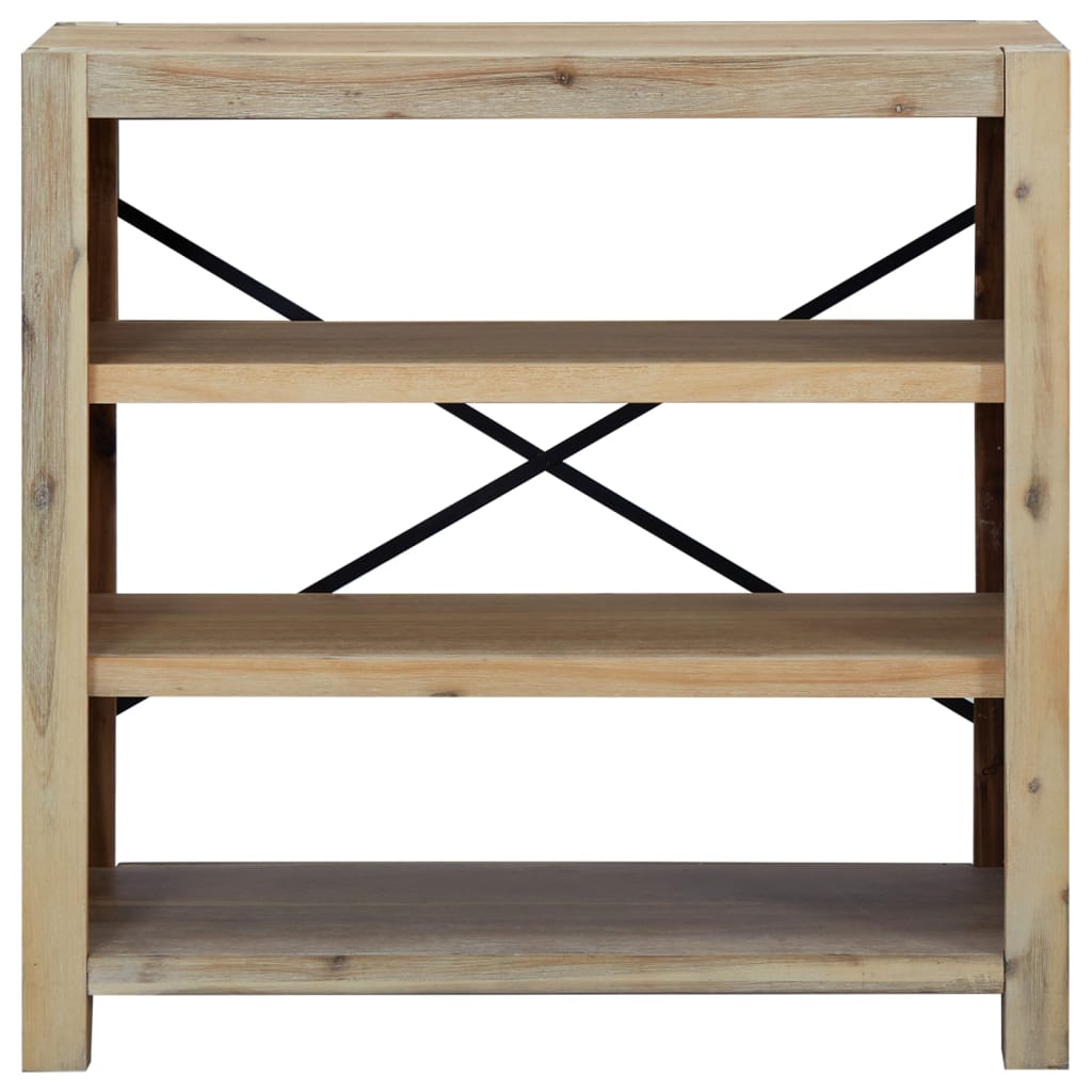 Bücherregal 7 Böden 80x30x200 cm Massivholz Akazie