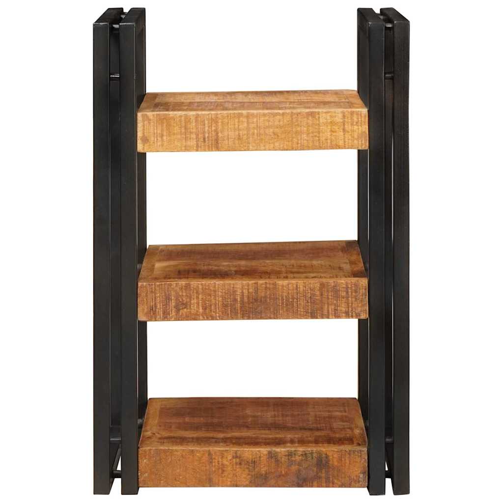 Nachttisch Braun und Schwarz 38 x 33 x 58 cm Massivholz Mango
