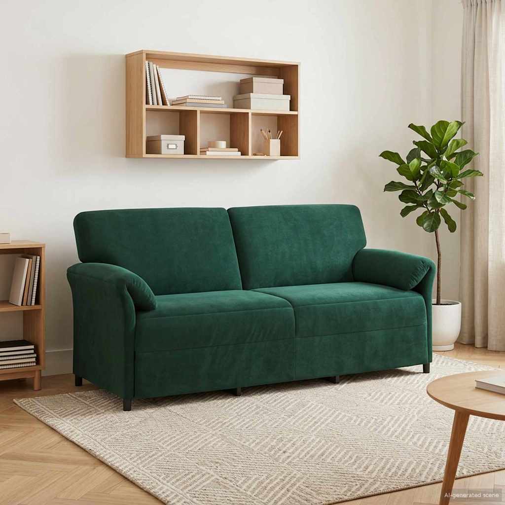 1-Sitzer Sofa Hellgrau 88 x 83 x 95 cm Samt