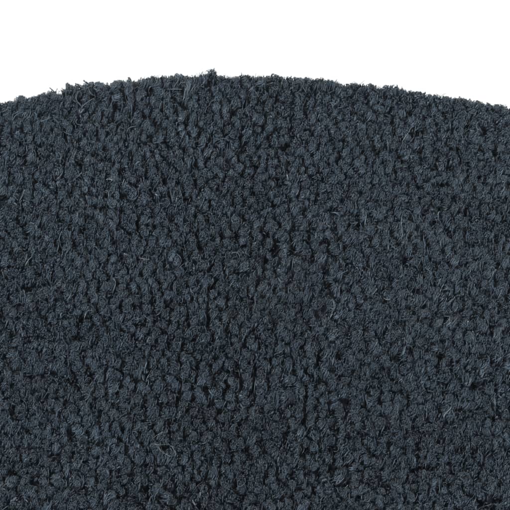 Fußmatte Schwarz Halbrund 60x90 cm Kokosfaser Getuftet