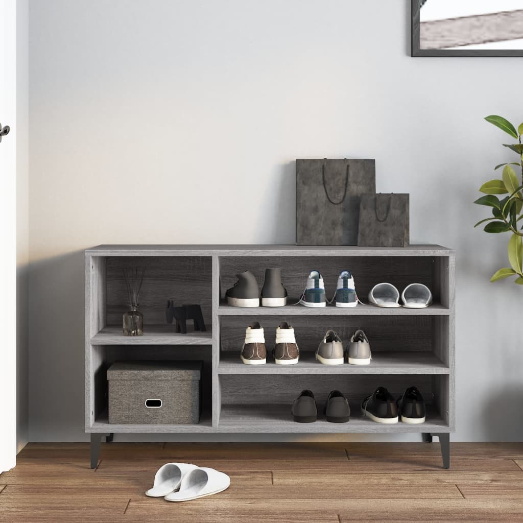 Schuhregal Weiß 102x36x60 cm Holzwerkstoff