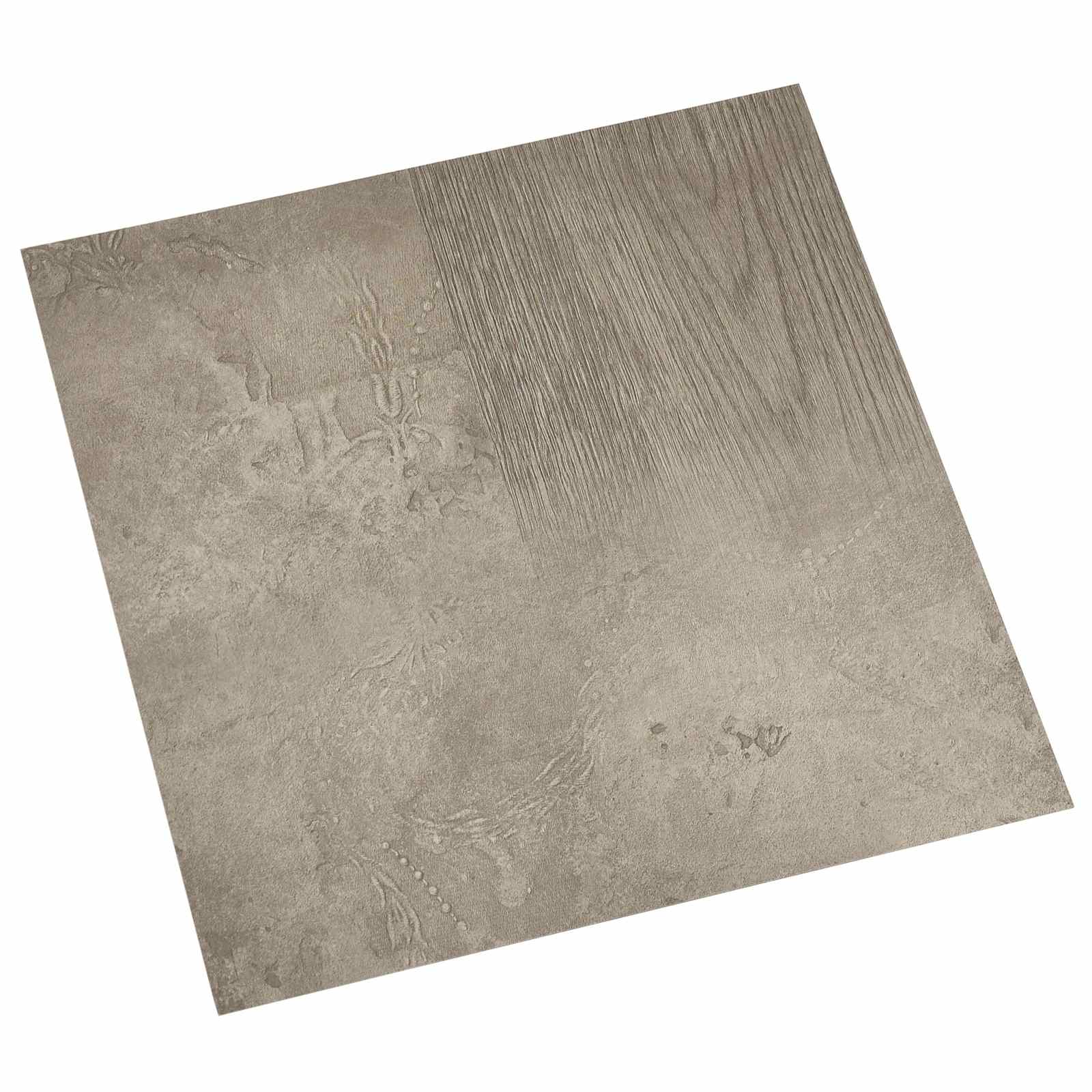 Selbstklebende Bodenplanken 30,5 x 30,5 cm 20 pcs PVC Betongrau