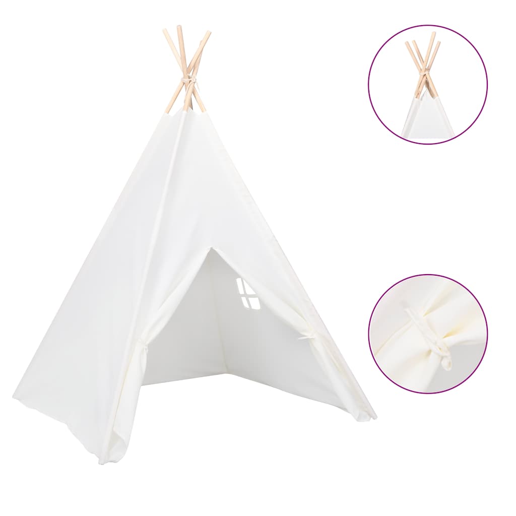 Kinder Tipi-Zelt mit Tasche Pfirsichhaut Rosa 120x120x150 cm