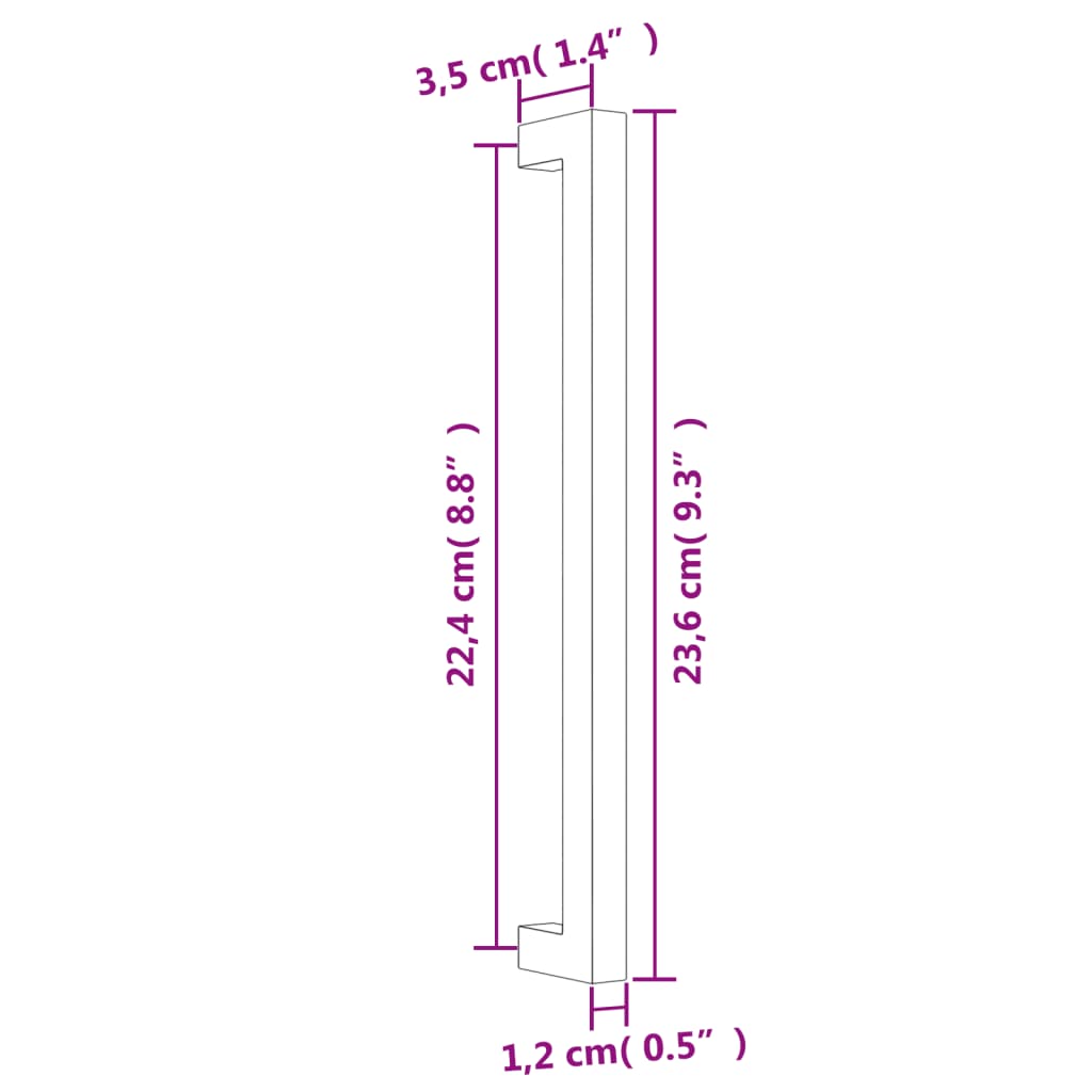 Möbelgriffe 10 Stk. Silbern 64 mm Edelstahl