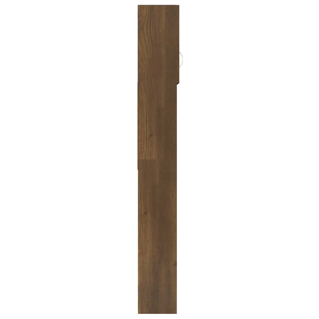 Waschmaschinenschrank Weiß 64x25,5x190 cm Holzwerkstoff