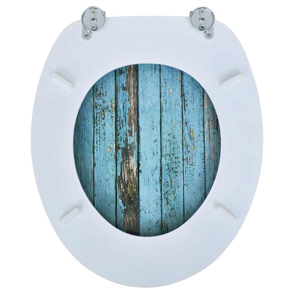 Toilettensitz MDF Deckel Schlichtes Design Weiß