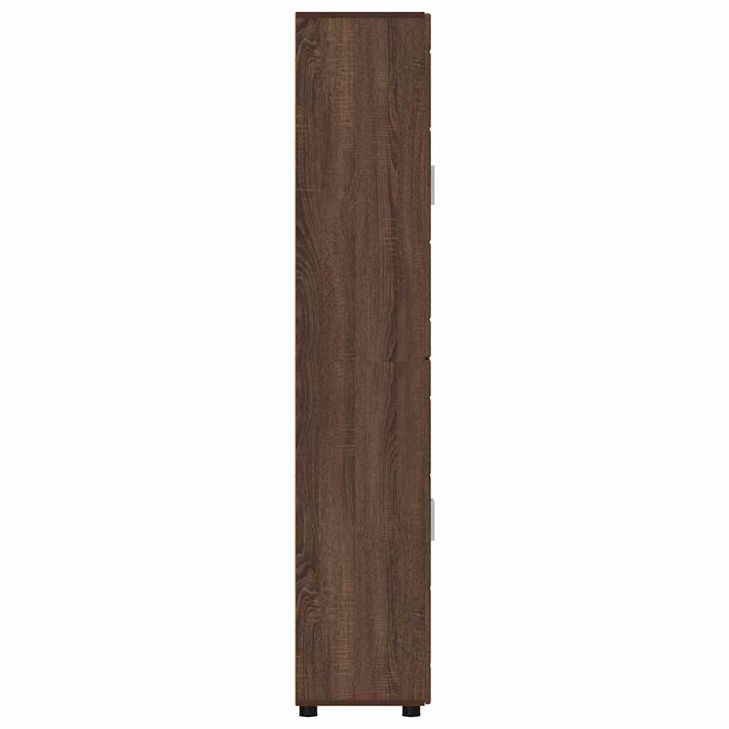Highboard mit Regal FLORIN Weiß 60 x 35 x 182 cm Holzwerkstoff
